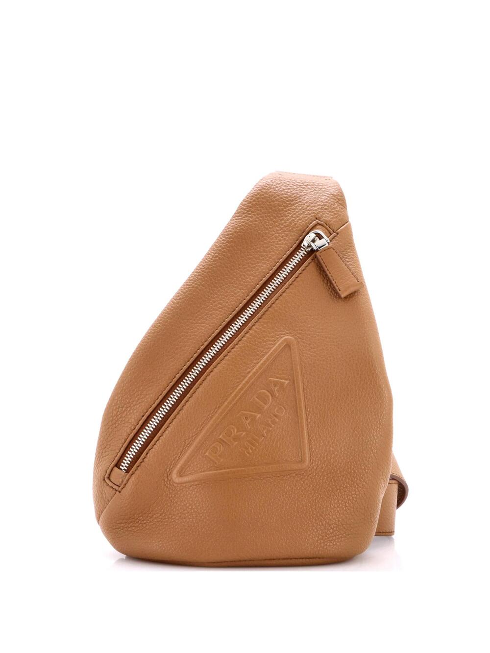Prada Triangle Logo Sling Bag Leather #337336P15B